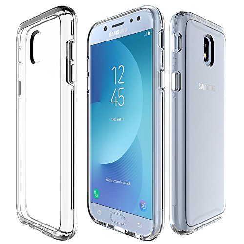 UMaple Galaxy J5 Pro Case, Ultra Slim Crystal Clear Back Cover & Flexible Hybrid TPU Shock-Absorption Protection Case for Samsung Galaxy J530 J5 Pro 2017 5.2