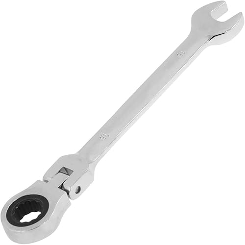 IIVVERR Llave inglesa combinada de trinquete reversible de doble extremo abierto métrica de 0.591 in (Llave inglesa combinada de trinquete