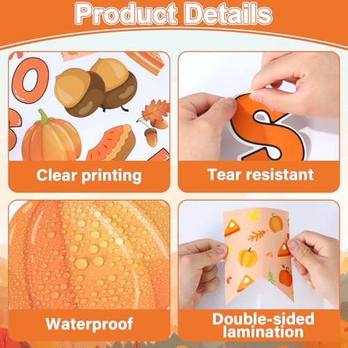 Image of Fall Bulletin Board Decorations Set Thanksgiving Pie Paper Cutouts Autumn DIY Photo Craft for Classroom Holiday School Home Office Wall Decor