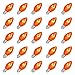 Pallerina 25 Pack Orange Halloween Replacement Bulbs C7 Glass Replacement Bulbs for Outdoor String Light, Patio Lights, C7/E12 Candelabra Base 5 Watt Great for Night Lights and Christmas Bulbs