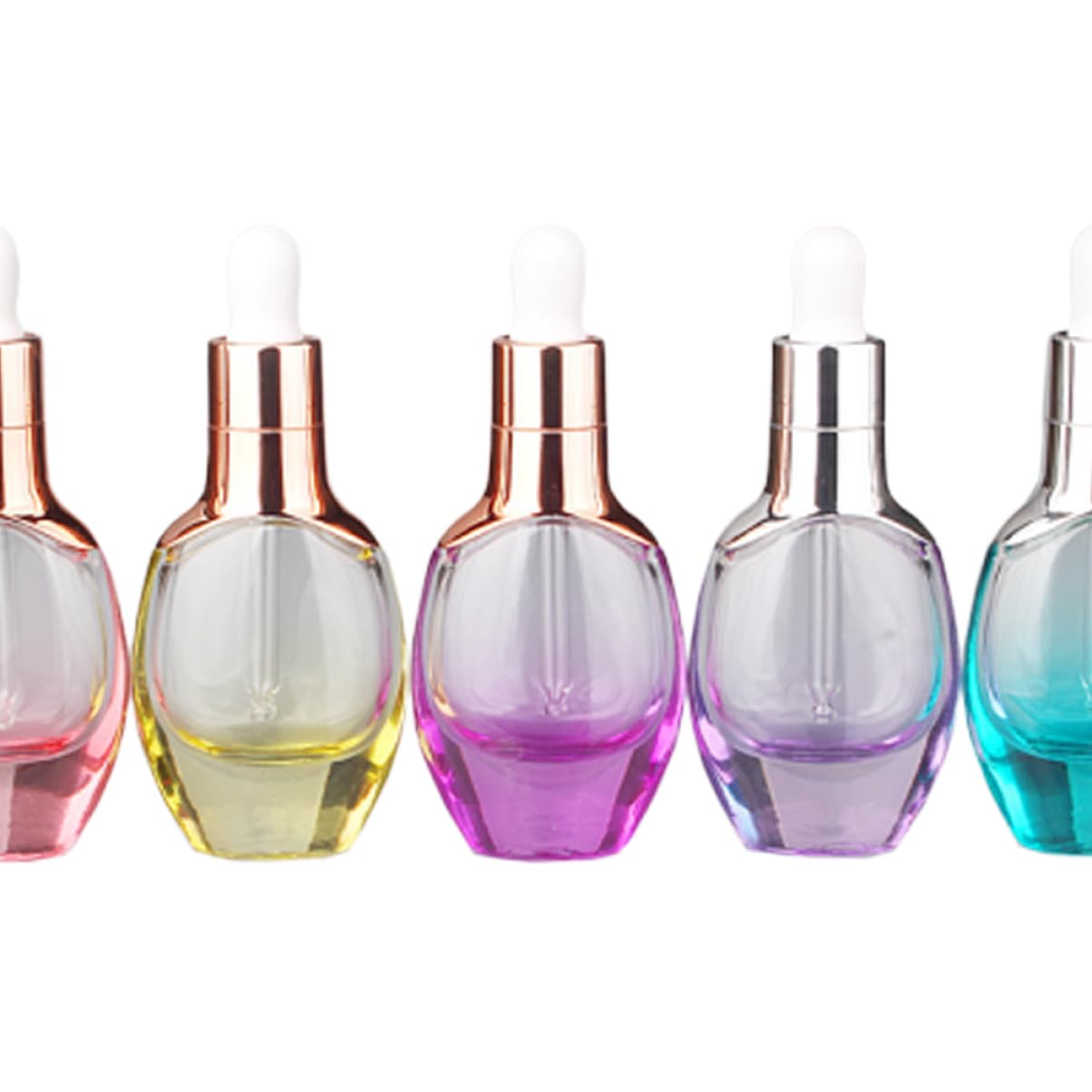 30ml Rollerflaschen Dropper 5er Set Leere Ölflaschen Für Unterverpackungen Praktische Reiseflasche