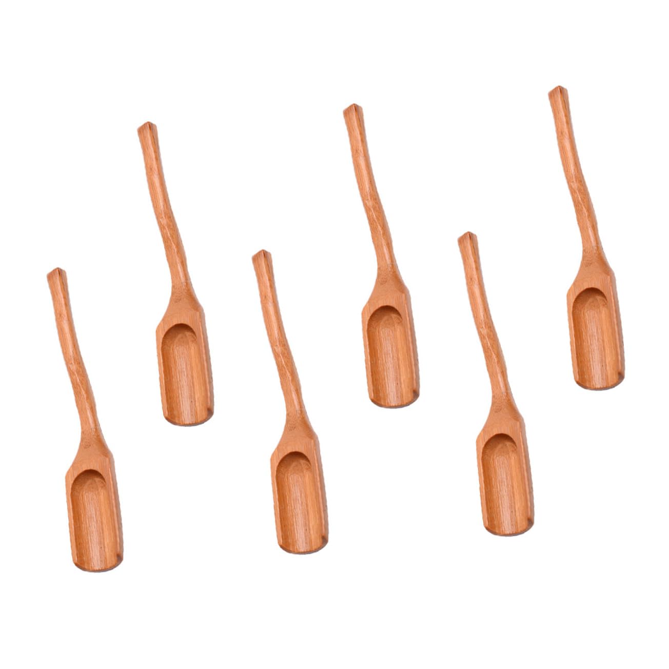 Happyyami Bamboo Tea Scoop Set 6pcs Tea Spoons Shovel Shape Hot Tea Scoops for Home/tea House/restaurant