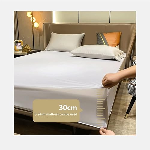 Miniatura 6 de Protector de colchón de satén impermeable para cama Super King con bolsillo profundo de hasta 11.81 pulgadas, tamaño Queen, King, tamaño pequeño,