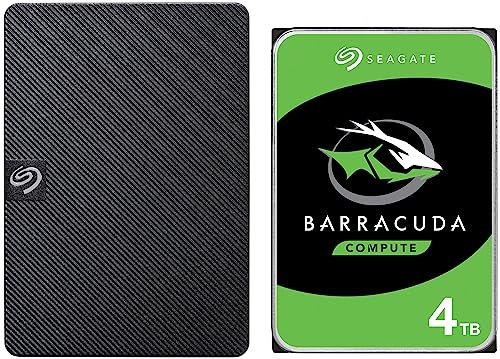 Image of Seagate Expansion 5TB External HDD - USB 3.0 for Windows and Mac with 3 yr Data Recovery Services & Barracuda 6 Gb /s 5400 RPM 256 MB Cache 4 TB Internal SATA Hard Drive HDD 3.5 Inches (8.8 cm)