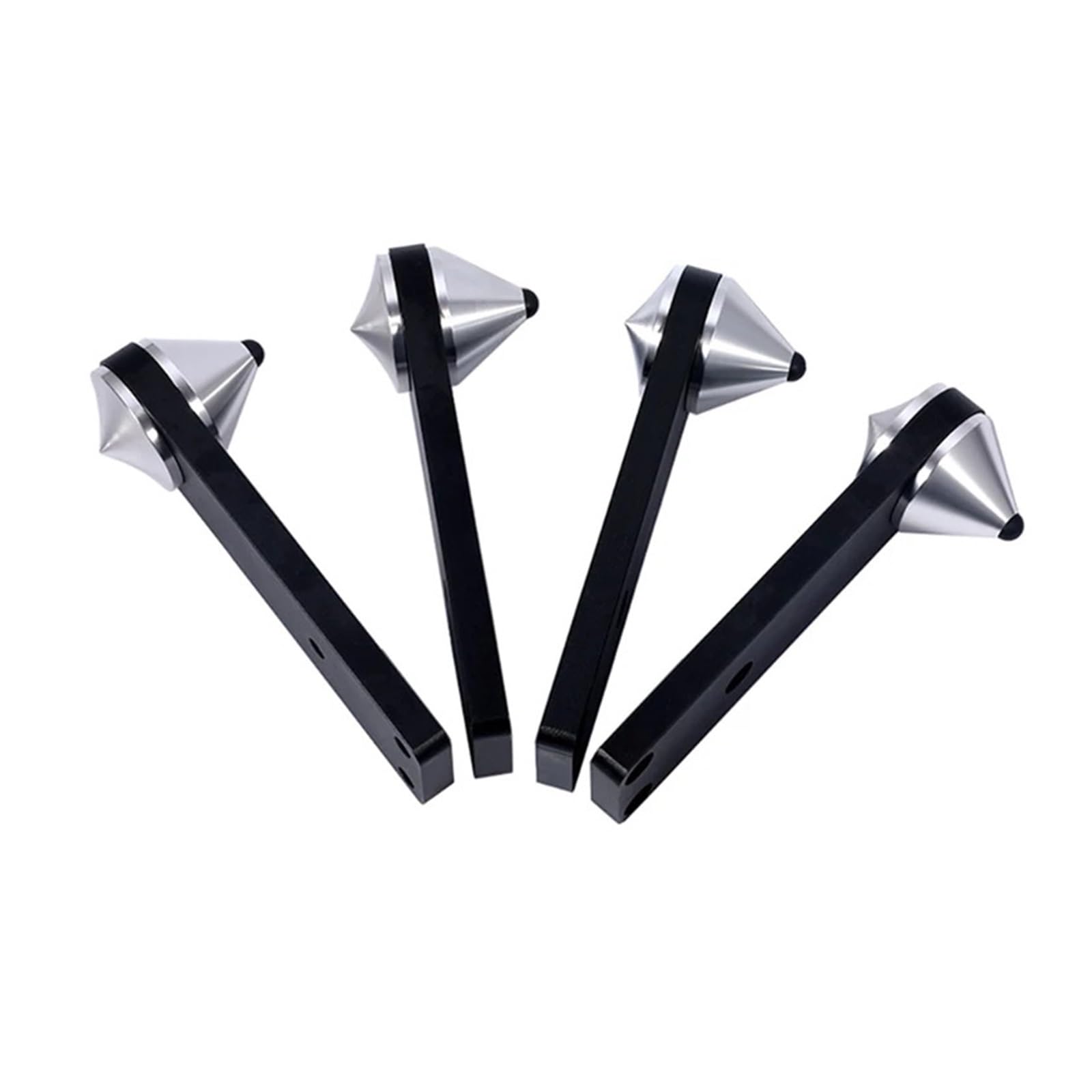 Inox SpeakerSpike Punta for altoparlante con supporto da 4 pezzi | Cuscinetti in alluminio da 39 mm di isolamento ammortizzante antiscivolo di ricambio