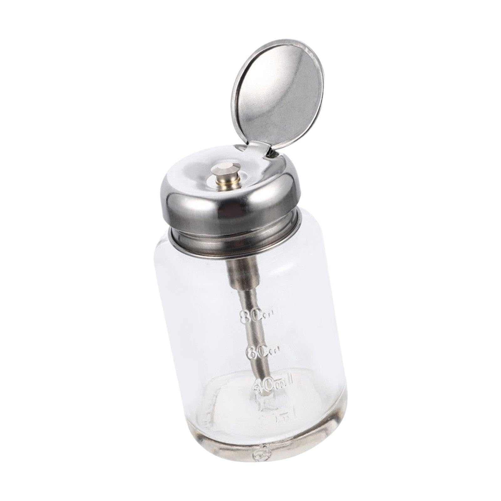 TWISAXC Stylish Press Bottle Hand Pump Dispenser Efficient Makeup Remover And Nail Polish Glass Bottle Is Designed To Hold Variety Of Liquids Such As Nail Polish Remover