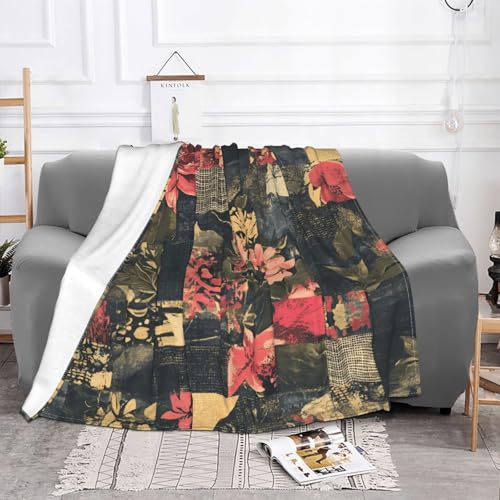 Couverture canapé flanelle fleurie 152x127 cm pour lit et salon