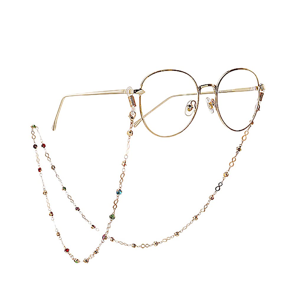 Gooder Colorful Diamond Beads Eyeglasses Chain Holder
