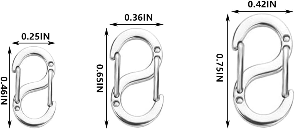 10Pcs Double Opening Lobster Clasp Necklace Shortener Bracelet Clasps and Closures,Jewelry Clasps and Closures Chain Shortener for Necklace Clip Bracelet Connector (Silver 0.75) - Image 2