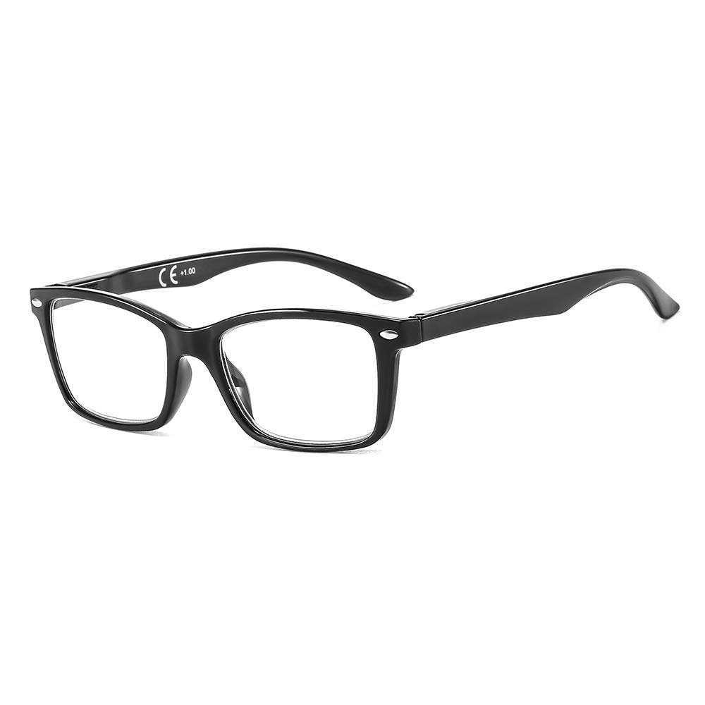 Suertree Lesebrille Feder Scharnier Klassisch Sehhilfe Augenoptik Brille Lesehilfe für Damen Herren BM151