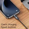 mcdodo USB A to Lightning iPhone Charging Cable with Horizontal LED Display 4ft Length Nylon Braided USB Lightning Fast Charger Cable Fit for iPhone 14 13 12 11/Pro/ProMax/Plus, iPad, AirPods, iTouch