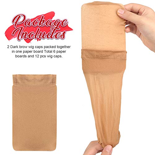 Fandamei 6 Pcs Stocking Wig Caps, Light Brown Stocking Caps For Wigs, Stretchy Nylon Wig Caps for Women, Girls, Kids - Image 3