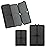 FYY 2 Pcs Daily Pill Organizer, 7 Compartments Portable Pill Case Travel Pill Organizer,[Folding Design]Pill Box for Purse Pocket to Hold Vitamins,Cod Liver Oil,Supplements and Medication-Clear Black