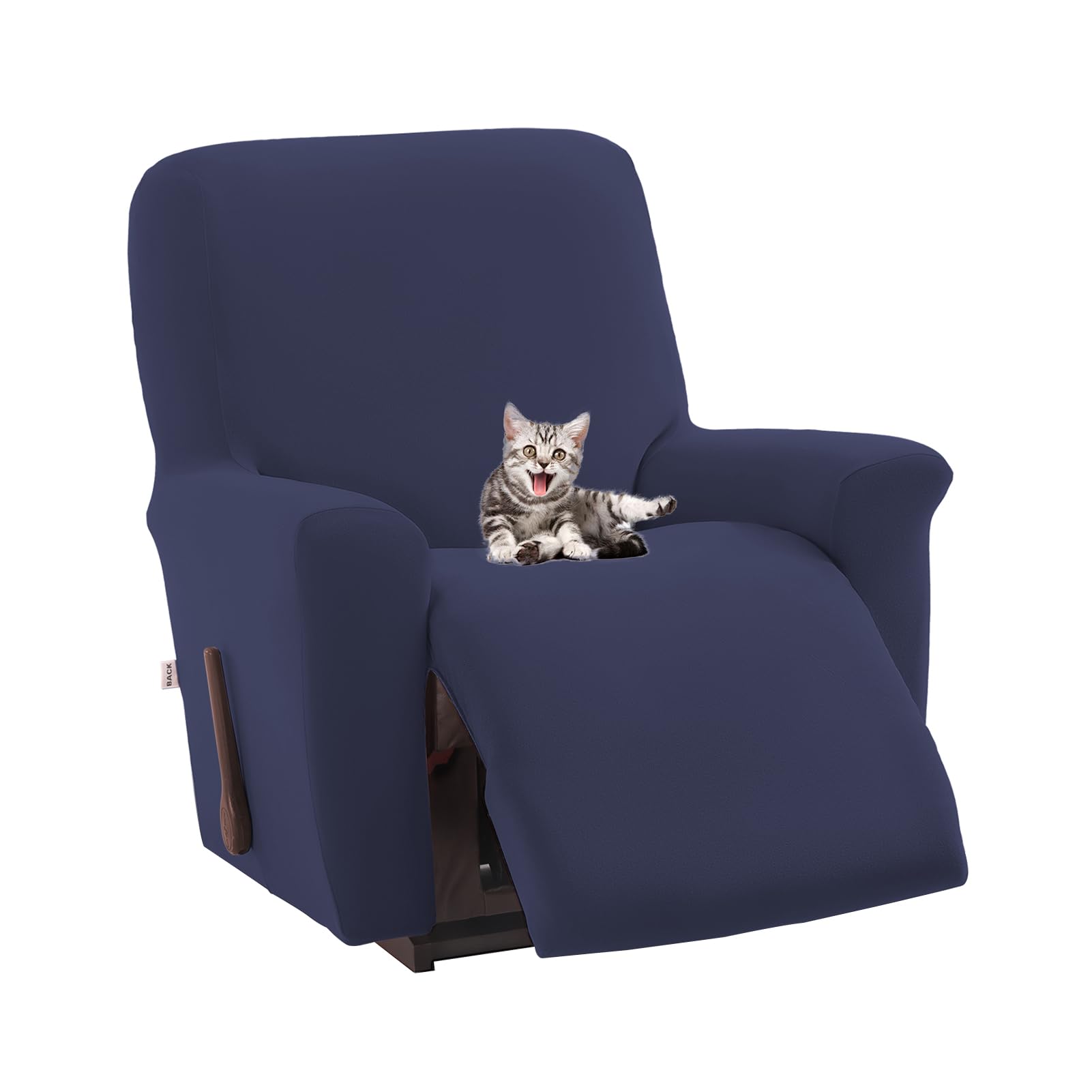 Copripoltrona Relax Reclinabile Elasticizzato, Copripoltrona Relax Reclinabile Elettrica Universale, Lavabile Antiscivolo Fodere per Poltrona Relax (Blu Marino)