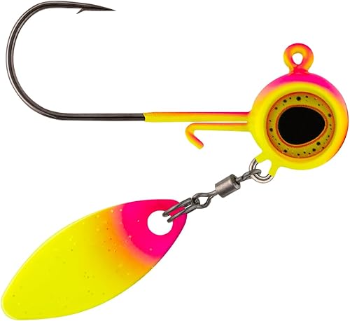 Northland Fishing Tackle Deep-Vee Spin Jig, versátil Walleye Spinning Jig con hoja de sauce Thumper, señuelo multiespecie, cebo de pesca esencial,