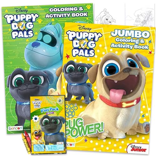 Puppy Dog Pals Coloring Book Super Set - 2 Activity Books with Bonus Play Pack