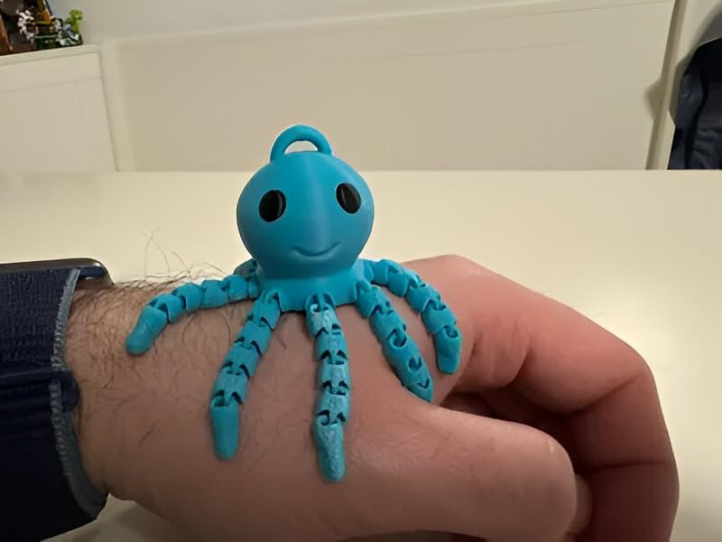 3D CUBES Cute Plastic Octopus Fidget Toy, Multicolor,Figure Toy, Bendable Tentacles 1