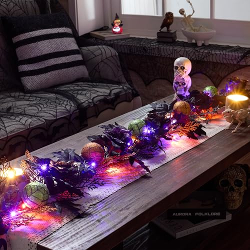 Guirnalda de Halloween para puerta que soluciona la falta de luz exterior 3