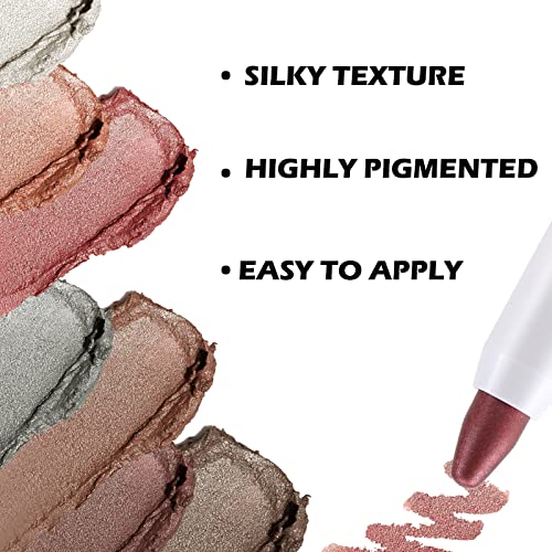 Boobeen Cream Eyeshadow Stick, Waterproof Shimmer Eye Shadow Pencil, Eye Brightener Crayon For Different Eye Makeup Effect #TOP1