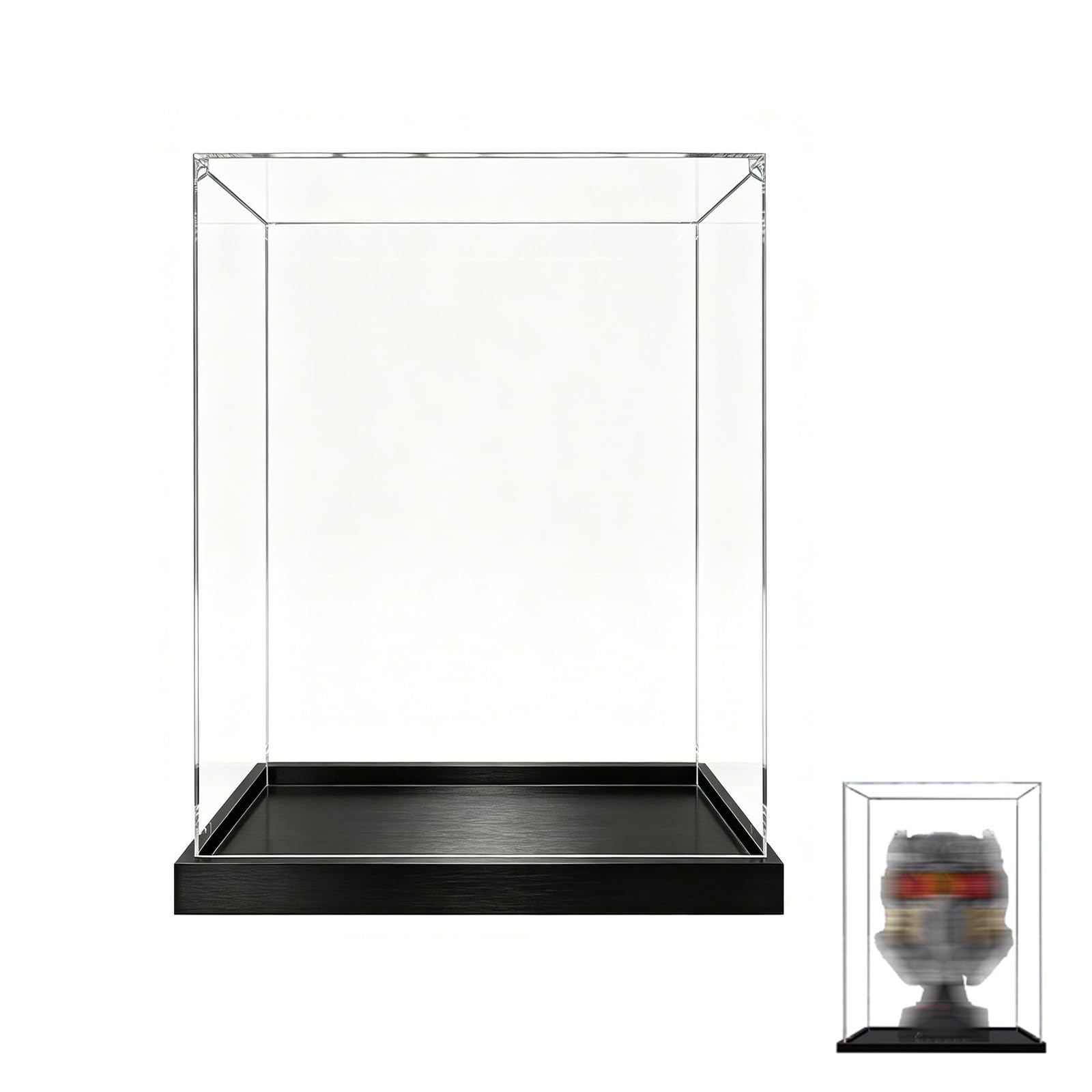 Acrylic Display Case for Lego 76251 Helmet Model, Dustproof Clear Storage Box, UV Protection Display Box Compatible with 76251 (Model Not Included) (2mm)