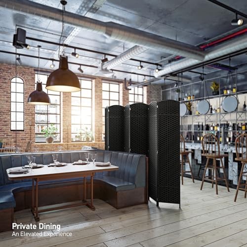 Sorbus 6 Panel Room Divider 6 ft. Tall - Privacy Screen, Extra Wide Double Hinged Panels, Mesh Hand-Woven Design, Partition Room Dividers and Folding Privacy Screens, Wall Divider for Room Separation