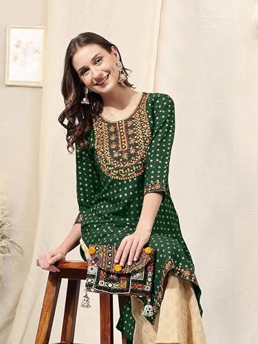Image of MIRCHI FASHION Women's Straight Fit Paisley Printed And Embellished Kurta Set with Dupatta and Trouser