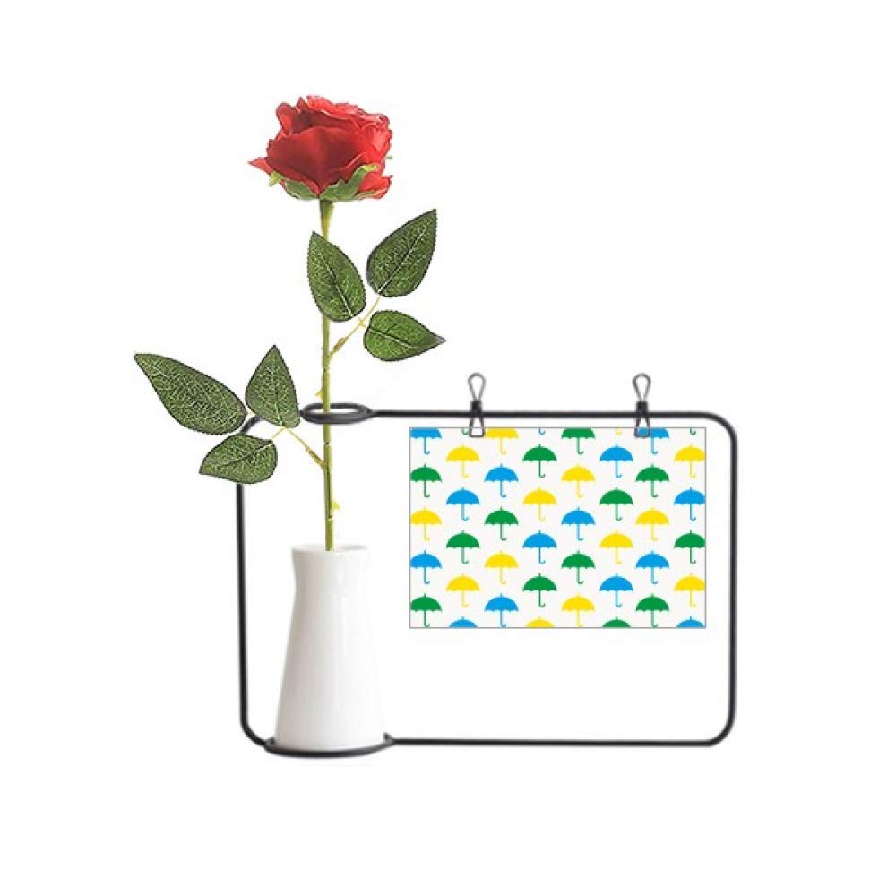 Vase suspendu rose artificielle pour decorer sans entretien et sans lumiere
