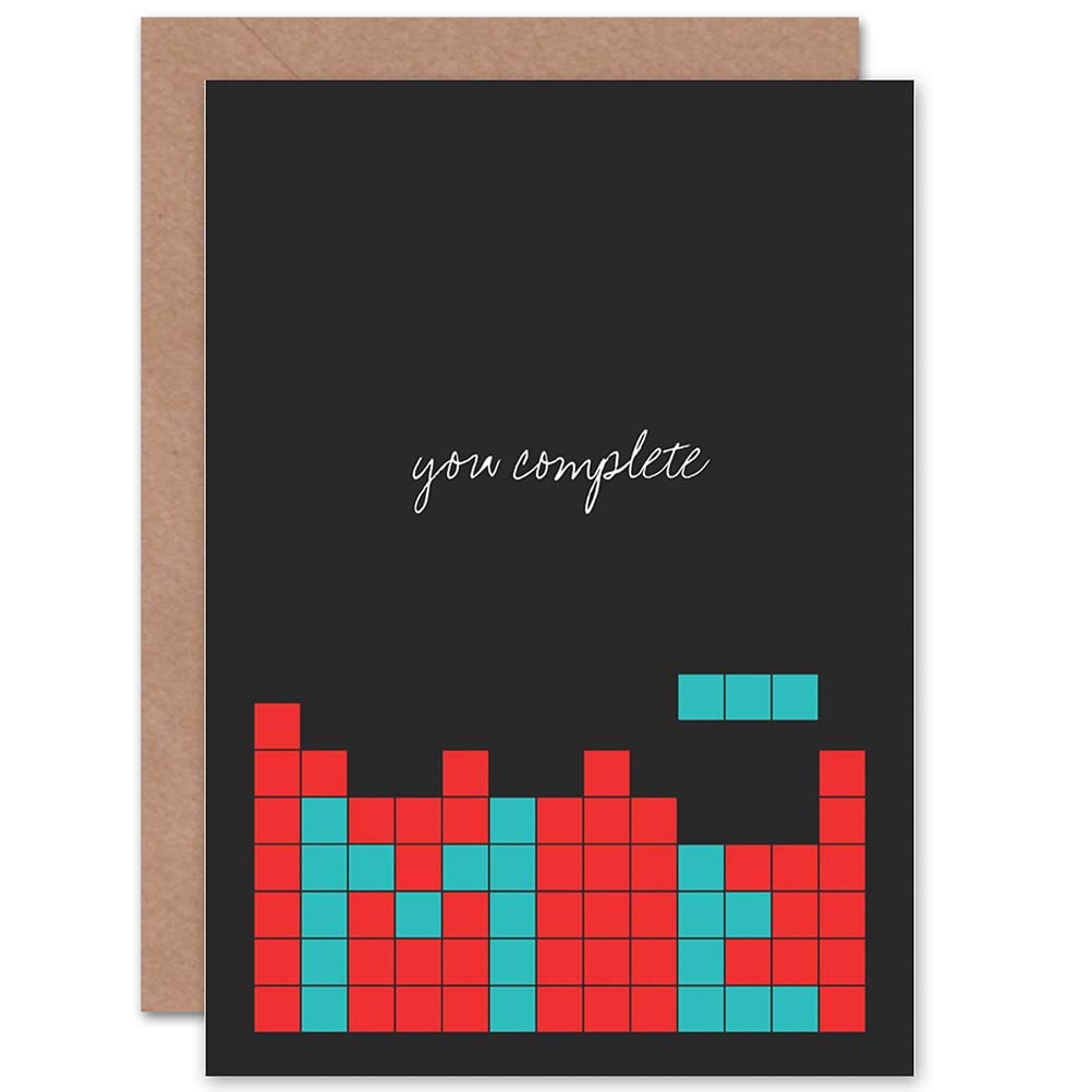 Wee Blue Coo CARD GREETING ROMANCE VALENTINE YOU COMPLETE ME