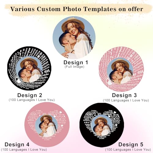 ThermoThrill Personalized Projection Necklace with Photo Inside, Custom Picture Love Heart Projection Pendant Necklace Photo Necklace Christmas Memorial Gifts for Couples Wife4