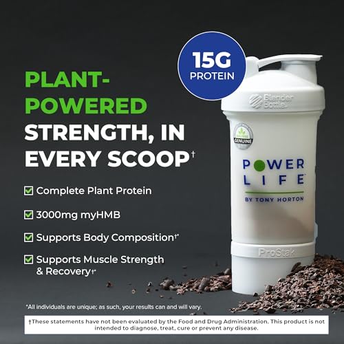 POWERLIFE Tony Horton High Impact Plant Protein Powder with 3000 MG of HMB, Plant-Based, No Sugar Added, Vegan, Keto Friendly, Non-GMO (Chocolate - New Formula) - Image 4