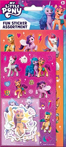 Paper Projects 01.70.31.018 Little Pony Assortiment de 3 types d'autocollants pour décoration et scrapbooking Rose 24,5 x 11 cm