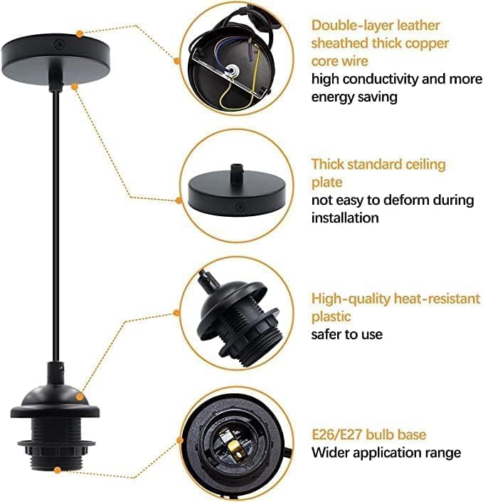 Image of Floriya Decorative Hanging Pendant Light Set of 2 | Modern Glass Ceiling Lamp with E27 Holder for Living Room, Bedroom, Hallway & Cafe Decor
