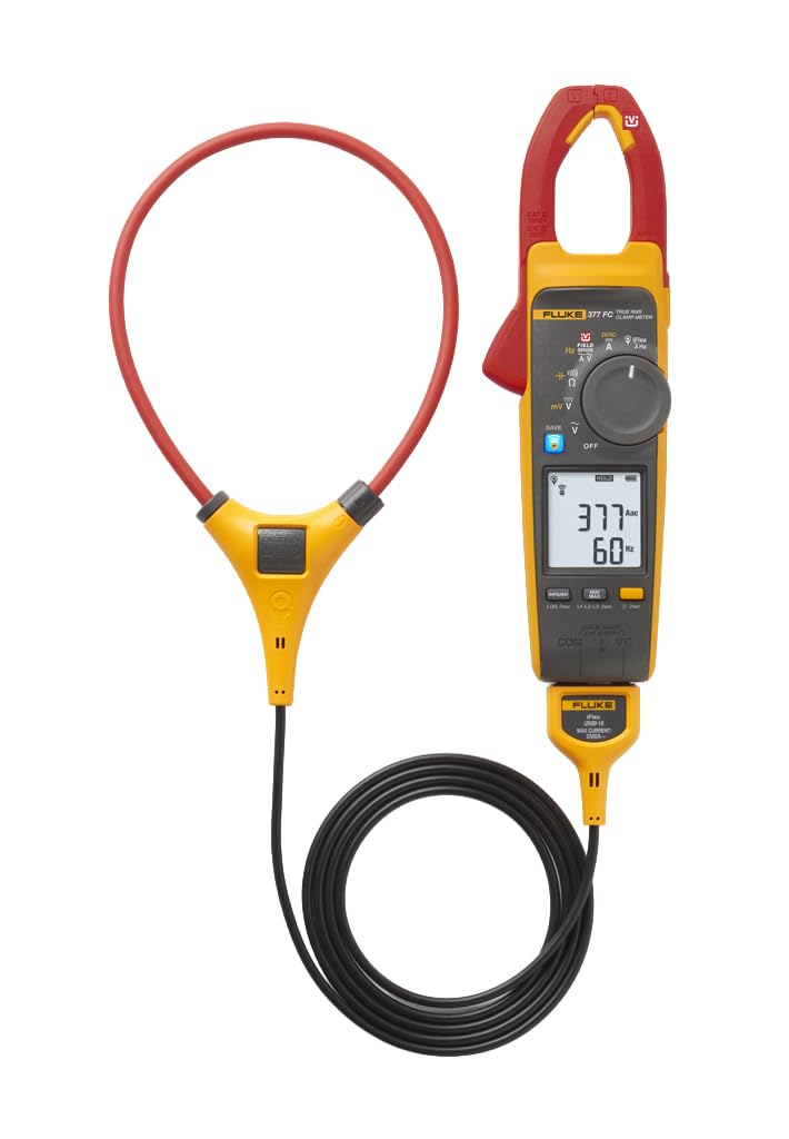 Pinza amperimétrica de verdadero valor eficaz de CA/CC con medida de tensión sin contacto e iFlex Fluke 377 FC