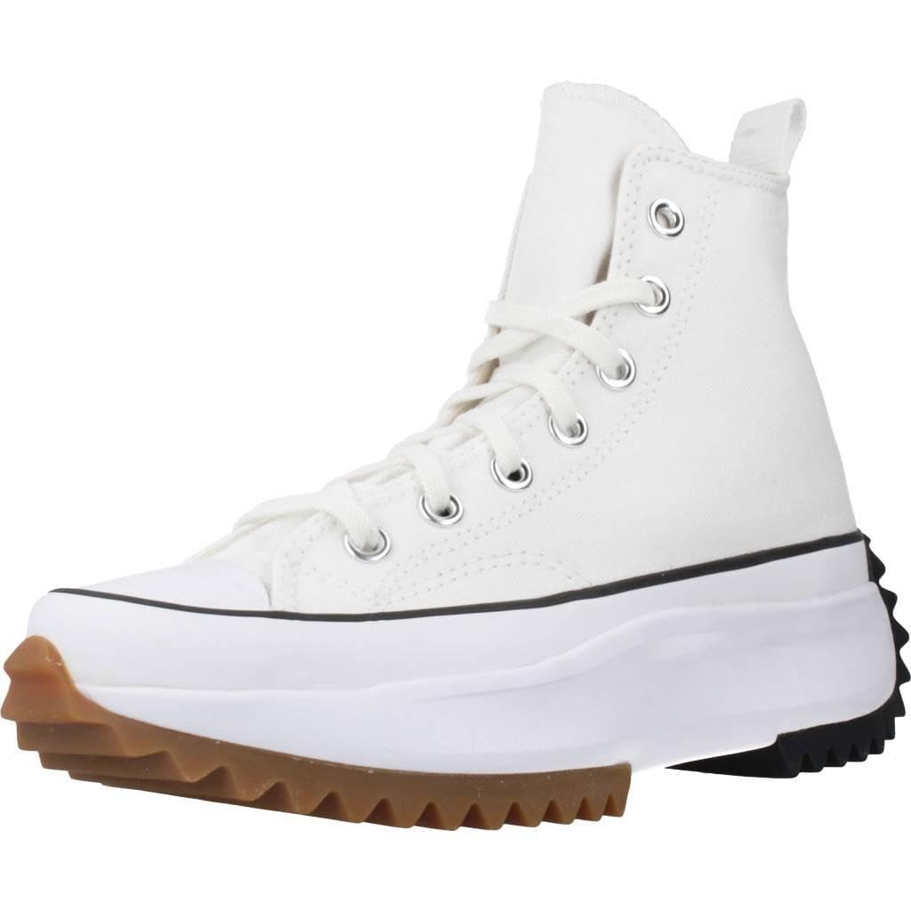 Converse 166799C Run Star Hike Canvas Platform Uomo, White/Black/Gum EU 42.5