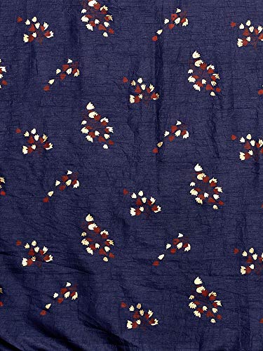Image of AKHILAM Silk Blend Women's Floral Brocade Saree With Unstitched Boluse Piece(Srdh37 Parent)