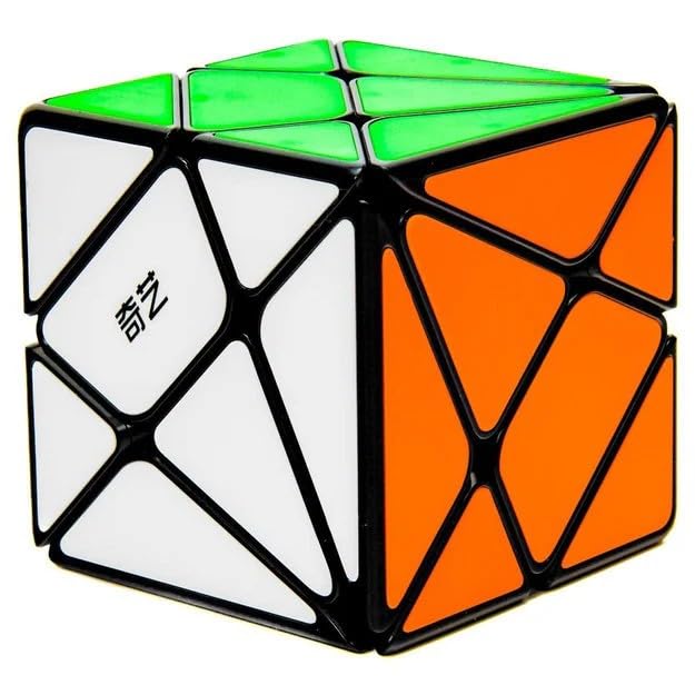 Image of QiYi Axis Cube S (Tiled) - 3x3 Shape Mod Puzzle for Beginners & Speedcubers | Durable Stickerless Design with Colored Tiles | Smooth Turning, Shape Shifting Brain Teaser for Kids & Adults