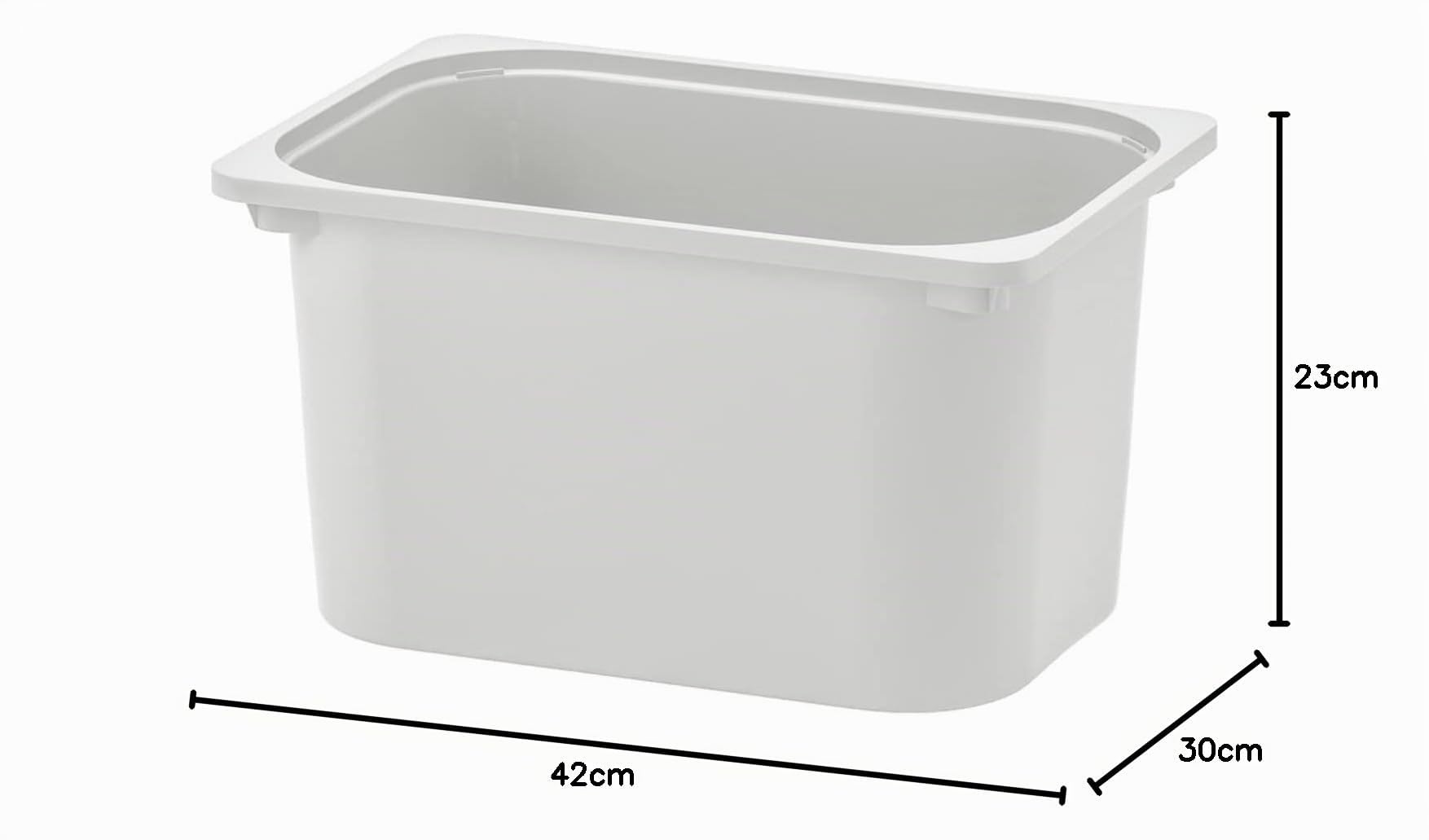 IKEA TROFAST Box Aufbewahrung Spielzeugaufbewahrung 42x30x23cm grau