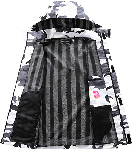 Image of OTU Men's Lightweight Waterproof Hooded Rain Jacket Outdoor Raincoat Shell Jacket for Hiking Travel