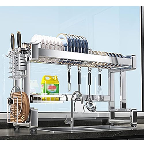 Égouttoir à vaisselle robuste pour organiser assiettes et couverts proprement