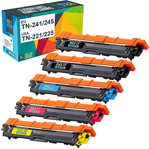 Do it wiser Compatible Toner Cartridge for Brother TN241 TN 245 TN242 TN246 DCP-9017CDW DCP-9020CDW DCP-9022CDW HL-3140CW HL-3150CDW DCP-9015CDW HL-3142CW HL-3150CDN HL-3152CDW HL-3170CDW (5-Pack)