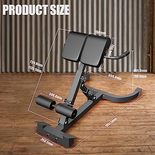 Houbos Hyper Back Extension Roman Chair – Multi-Functional Bench For Full All-In-One Body Workout Adjustable Ab Sit Up Bench Decline Bench Flat Bench #TOP4
