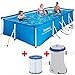 Bestway 56424 - Piscina Desmontable Tubular Infantil Family Splash Frame Pool 400x211x81...