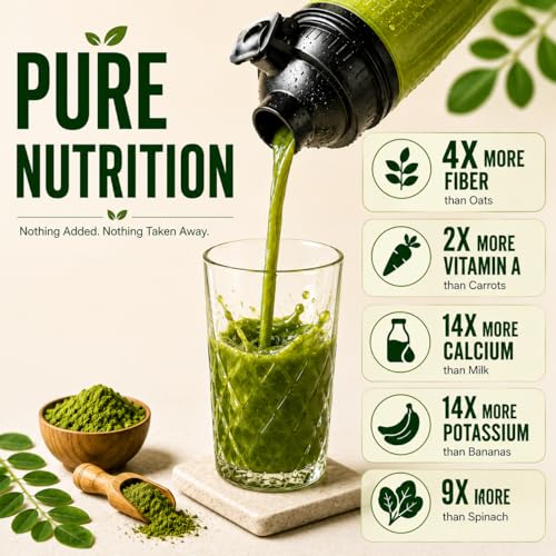 Image of Organic Moringa Powder 200g | Pure Leaf Powder | Lab Tested | Daily Wellness & Energy