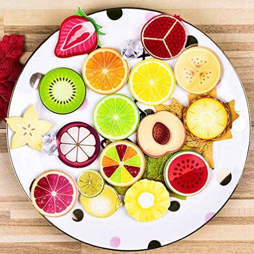 NUOBESTY 12 peças Adesivos de Frige Adorável Frutas Decoração Adesivo magnético Imã de Geladeira (Es