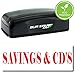 Pre-Inked Savings & CDs Stamp (Red Ink)