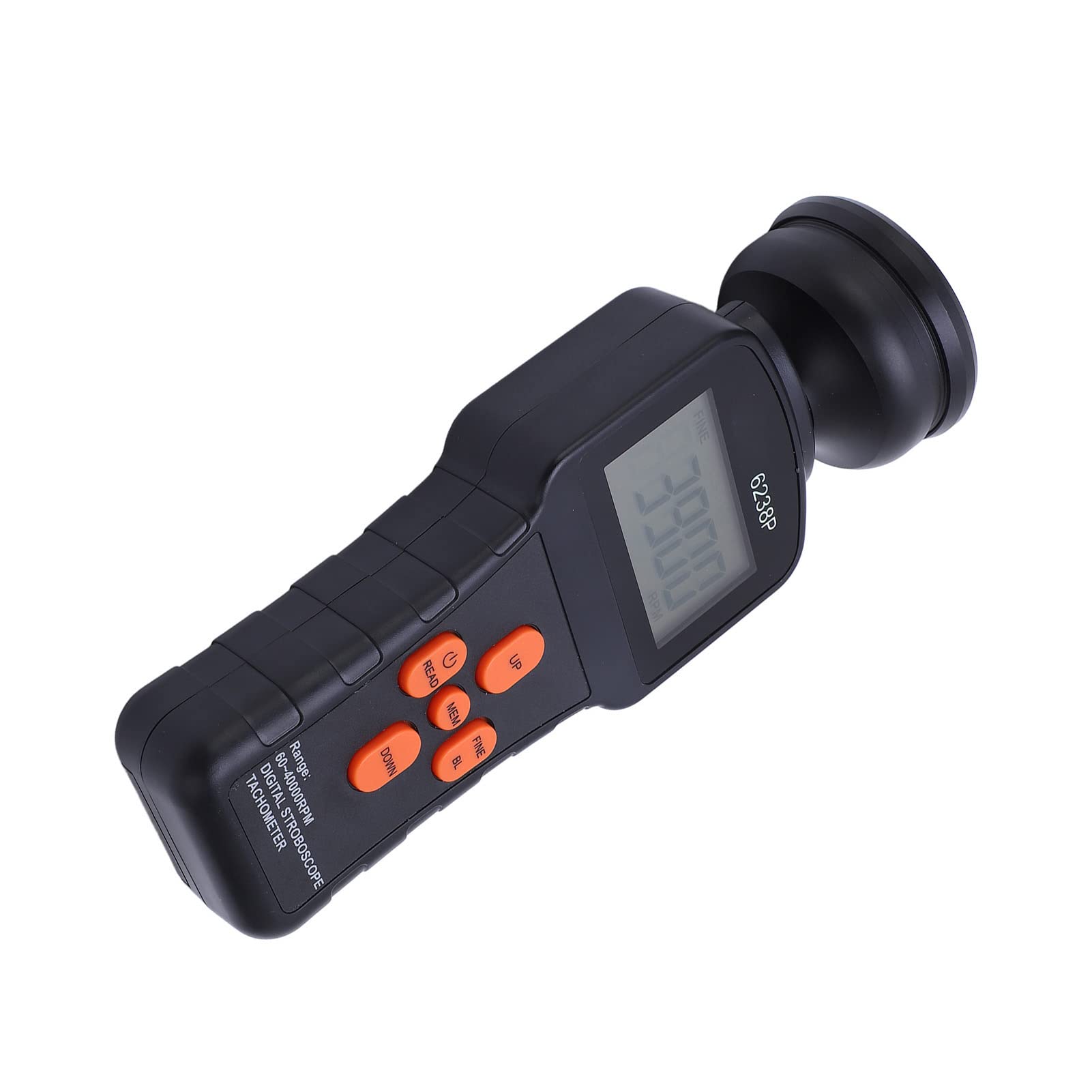 FTVOGUE Estroboscopio, Tacómetro Portátil LCD Grande de Mano, Tacómetro de Flash Digital de 60000 RPM para Motores y Maquinaria