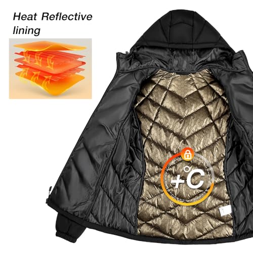 Image of CAMEL CROWN Men's 3-in-1 Ski Jacket Warm Winter Coat Mountain Snow Jacket for Rain Outdoor Hiking