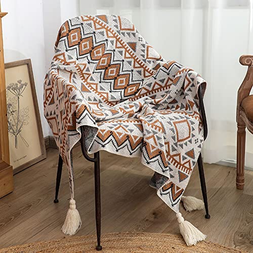 Überwurfdecke aus reiner Baumwolle mit Zopfmuster, superweich, warm, gestrickt, atmungsaktiv, Bettdecke, Queen-Size-Größe, weiche Waffeldecke, alle Jahreszeiten Baumwolldecke (Kaffee) Cover