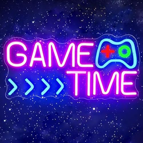 Image of LED Game Sign Game Zone Neon Signs Gaming Room Wall Art Decor Man Cave Lights Signs Gamer Home Bedroom Decoration USB Powered Brightness Adjustable