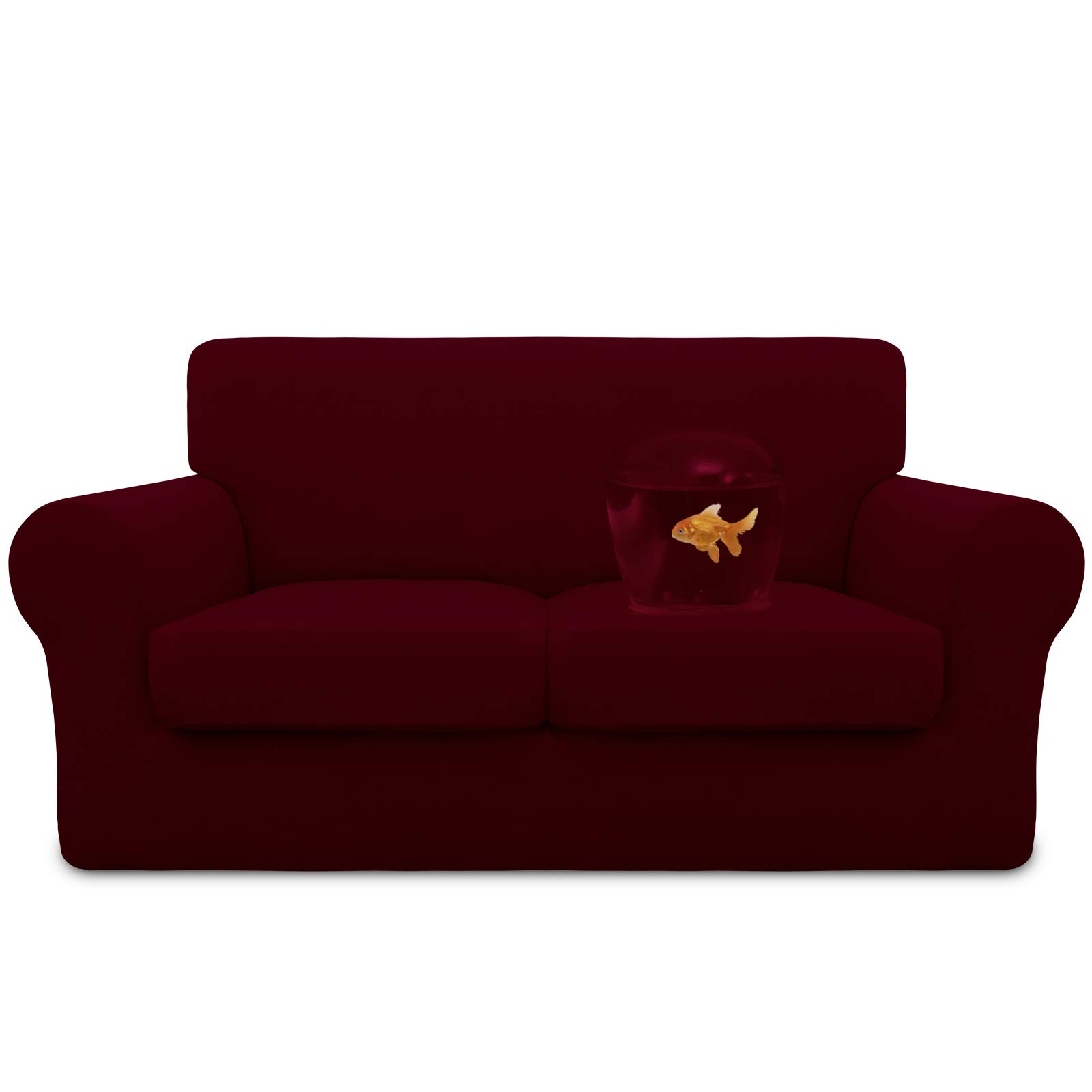 Easy-Going Waterproof 3-Piece Loveseat Cover Couch Covers for Sofa